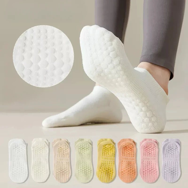 Chaussettes YogaGrip™ – Antidérapantes, Respirantes & Confortables